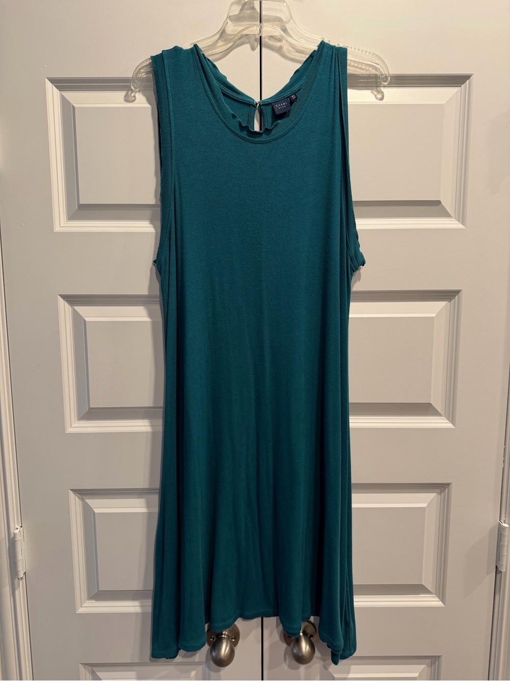 Kaari Teal Sleeveless Swing Dress